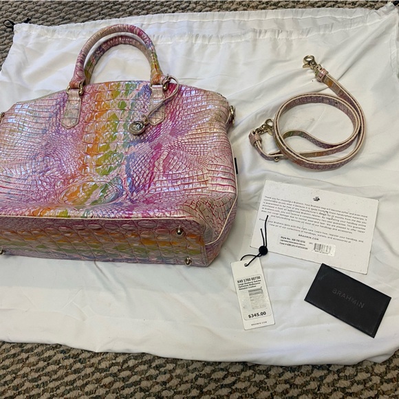 Brahmin Large Duxbury Satchel Optimism Melbourne Leather…like new - Picture 5 of 6